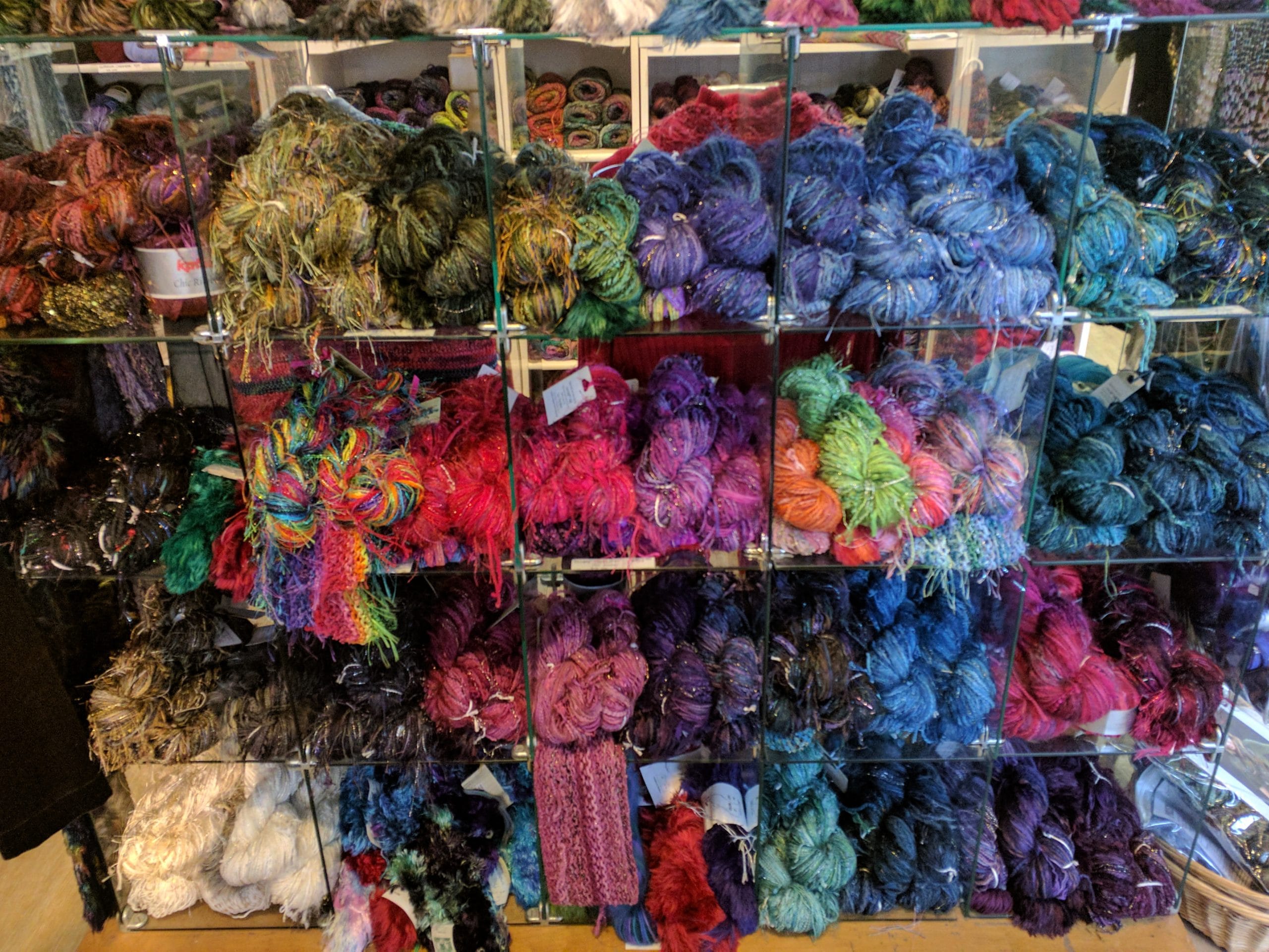 Prism Yarn Display closeup Jennings Yarn and Needlecraft