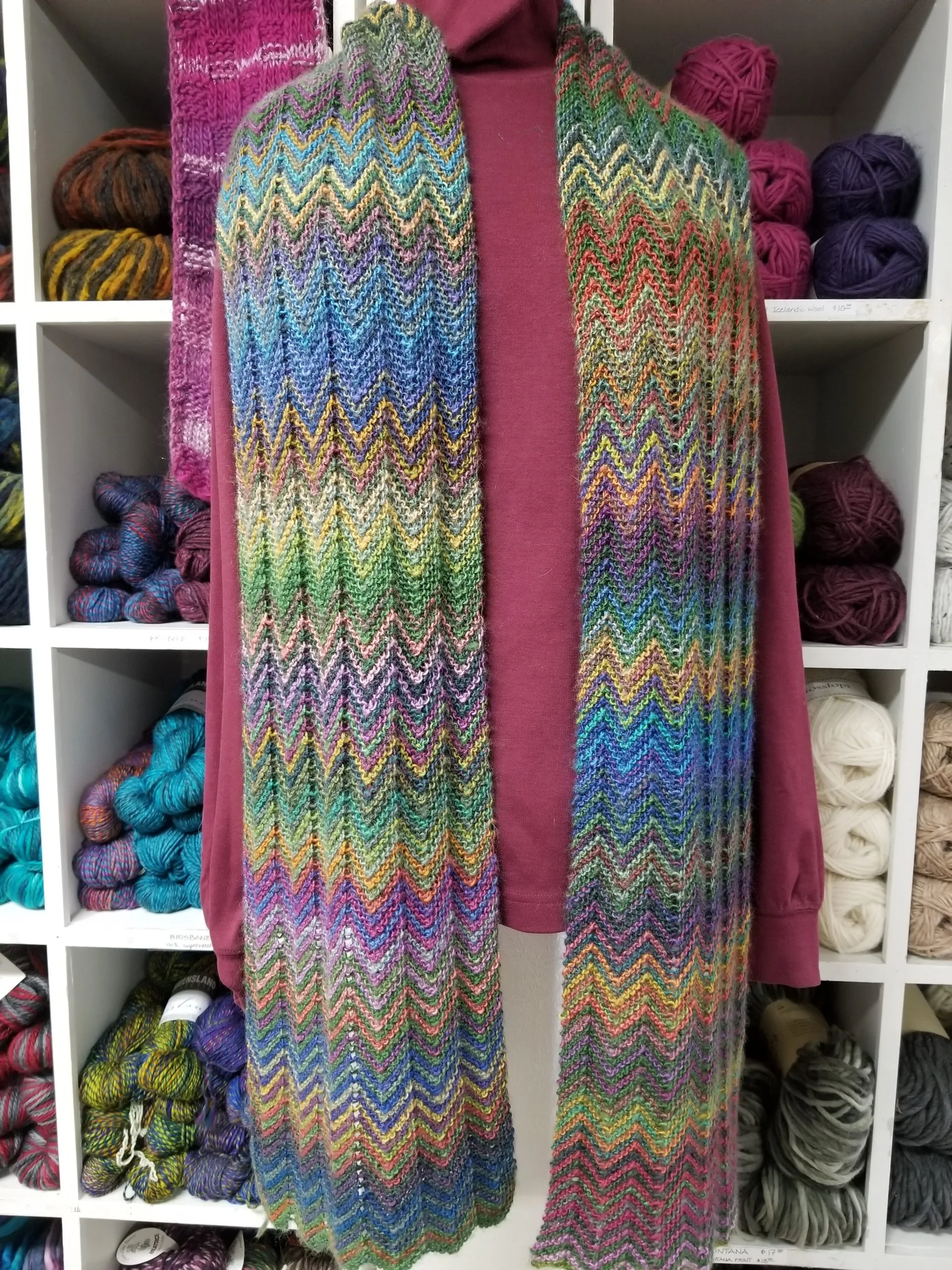 Lang Mille Colori Baby Zig Zag scarf kit - Jennings Yarn and